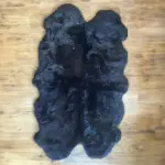 Merino Dekorfell 4-fach Weiß, Schwarz & Platin