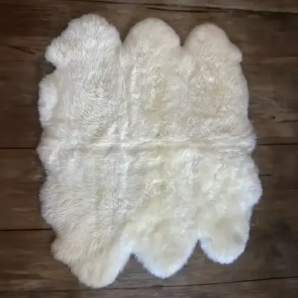 Merino Dekorfell 6-fach Naturweiss