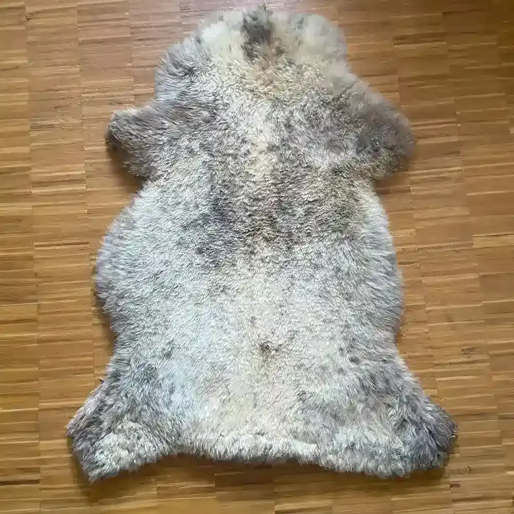Merino Mix Schaffell Weiss braun