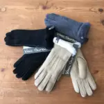 Fingerhandschuhe mit Lammfellrand