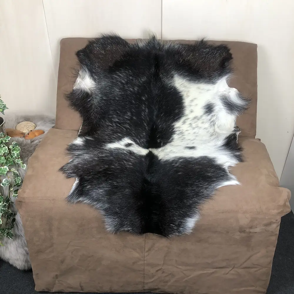 Besonderes schwarz-weisses Ziegenfell